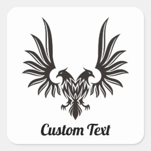 Ögon med två huvuden Fyrkantstreck Fyrkantigt Klistermärke