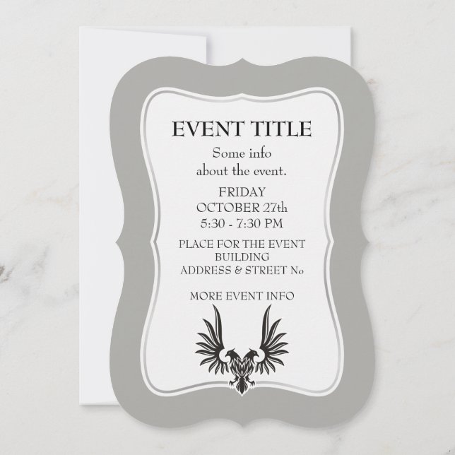 Ögon med två huvuden inbjudningar (Baksida)