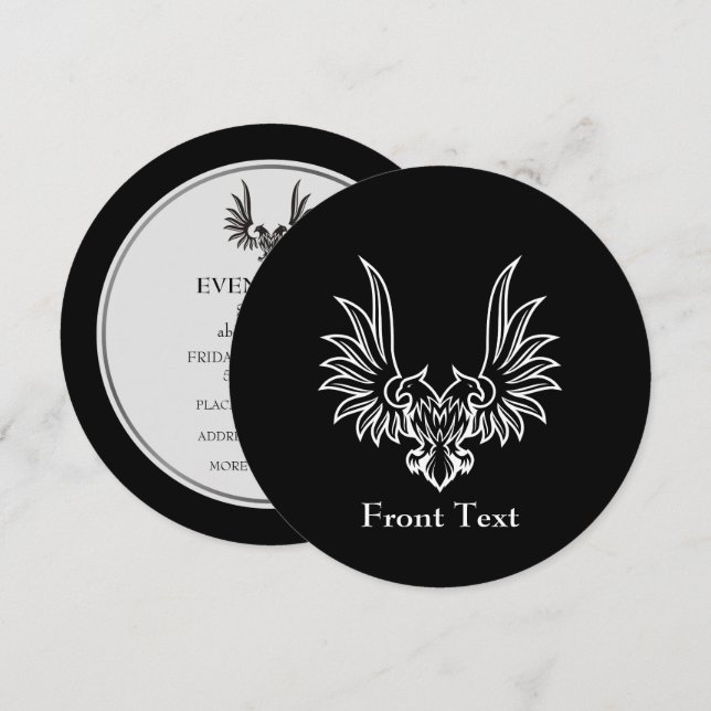 Ögon med två huvuden inbjudningar (Fram/baksida)