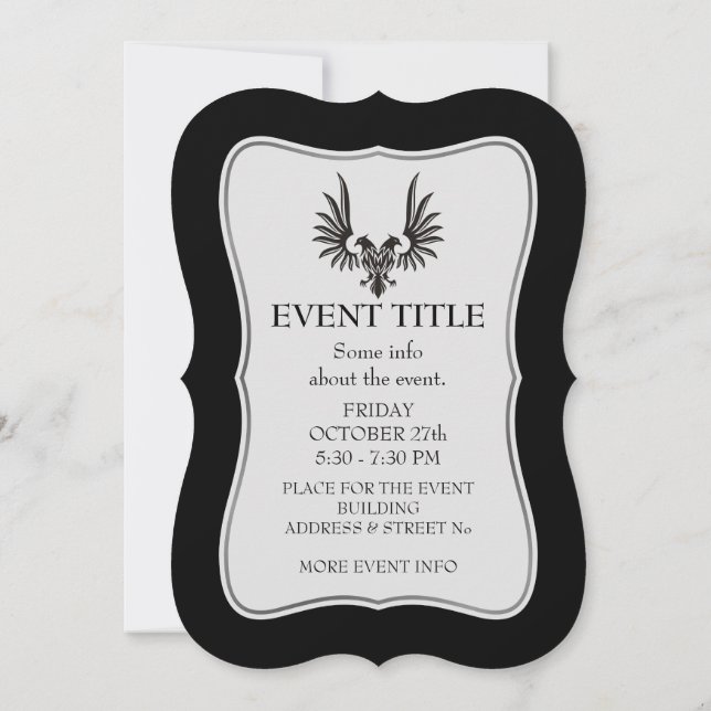 Ögon med två huvuden inbjudningar (Baksida)