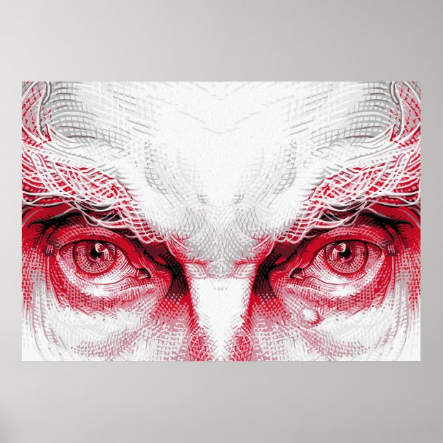 Ögon of Ancient Evil - Red Warning Poster (Framsidan)