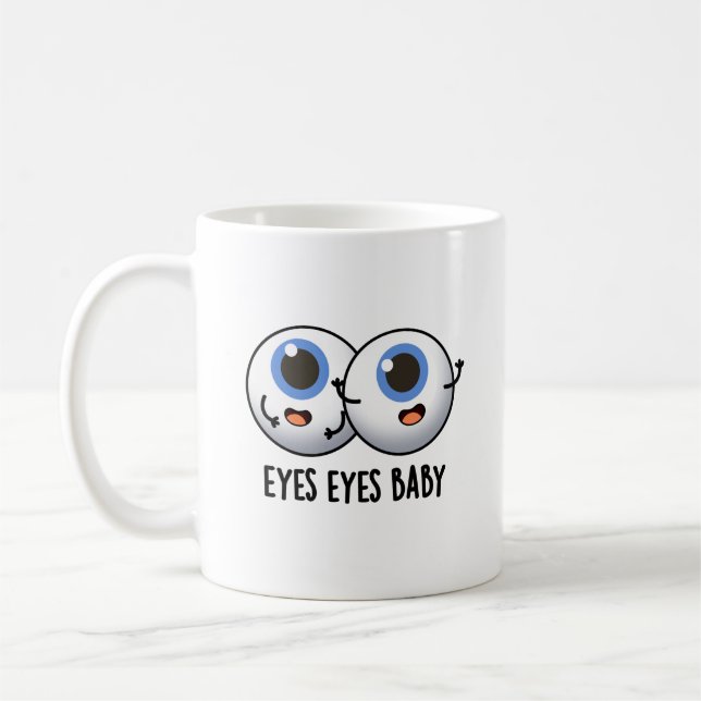 Ögon Ögon Baby Funny Ice Eyeball Pun Kaffemugg (Vänster)