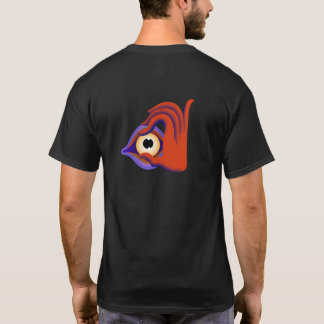 ögon öppna på ryggen t shirt