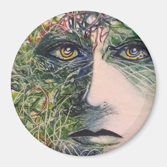 Ögon - originell modern konst magnet (Framsidan)