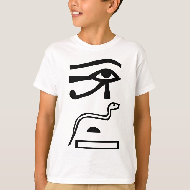 Ögon & orm, egyptisk hieroglyph tröja (Framsida)