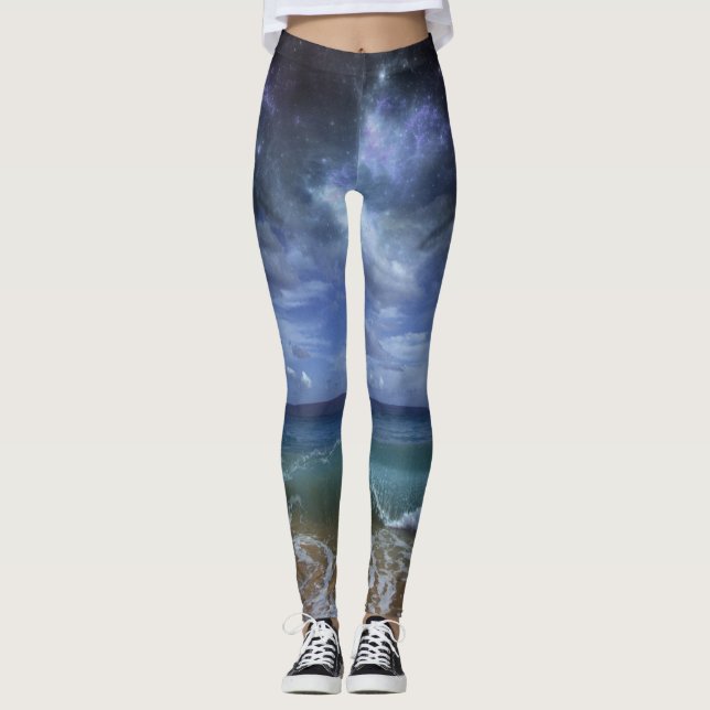Ögon över Ocean Beach Leggings (Framsida)