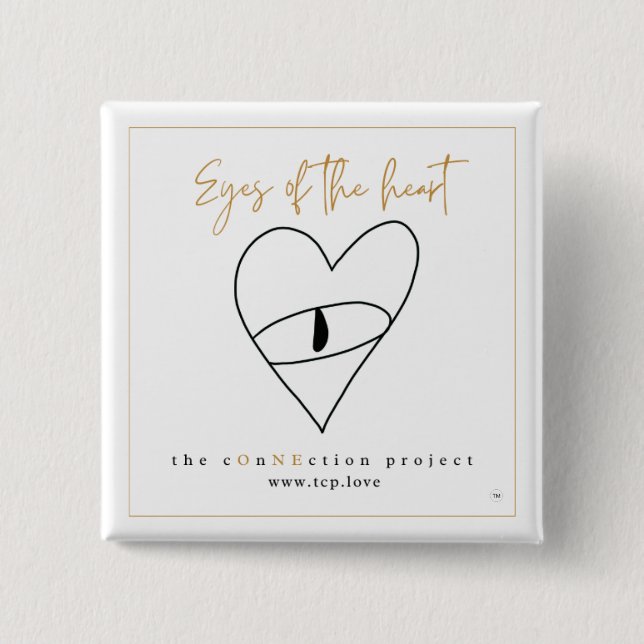 Ögon på fyrkantiga hjärtats knapp (Framsida)