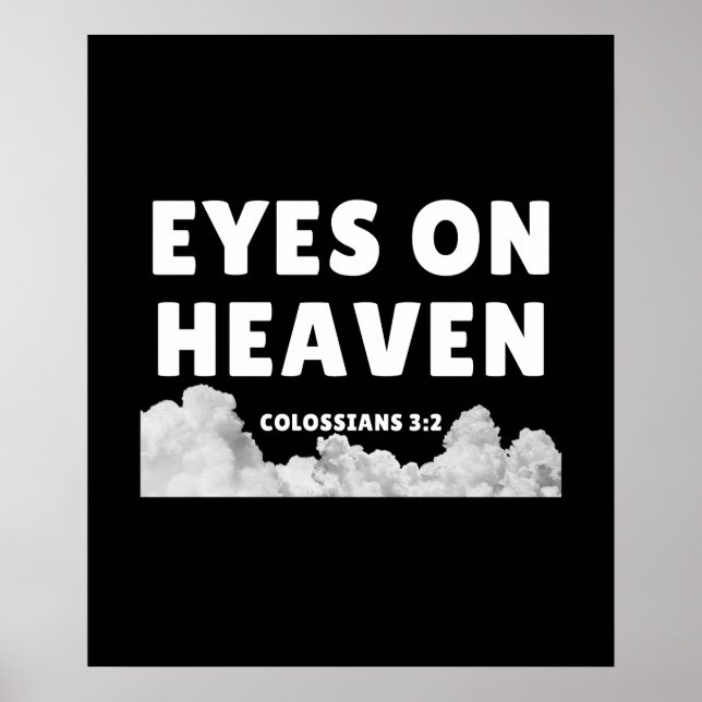 Ögon på himlen - Colossians 3:2 Poster (Framsidan)