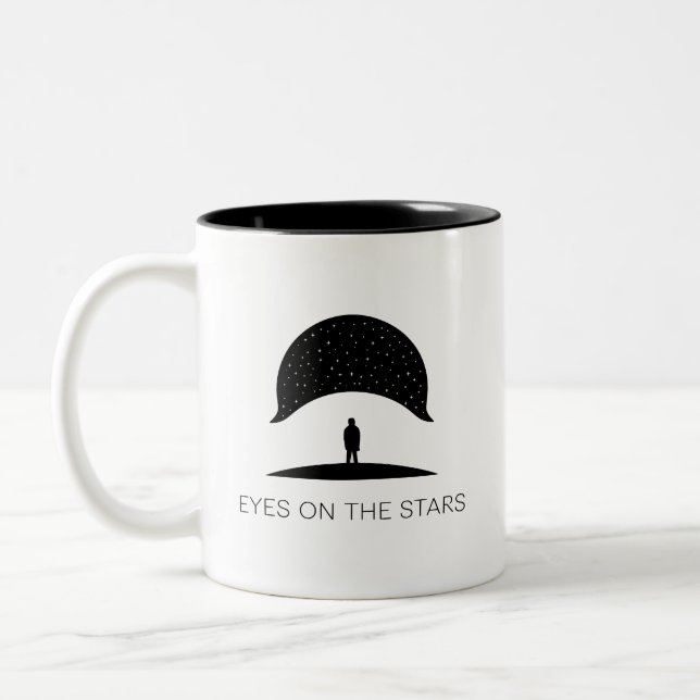 ögon på stjärnan Två-Tonad mugg (Vänster)