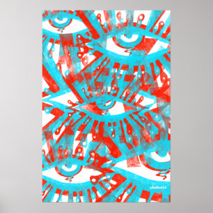 Ögon Reeated Poster