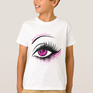 Ögon Rosa Ribbon Warrior Breast Cancer Awareness M T Shirt