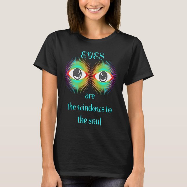 Ögon står i centrum för sylen t shirt (Framsida)