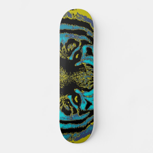 Ögon Tiger - Fine Art Skateboard Bräda 21,5 Cm (Framsida)