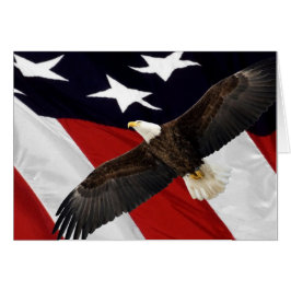 Ögon under flygning över amerikansk Flagga Hälsningskort