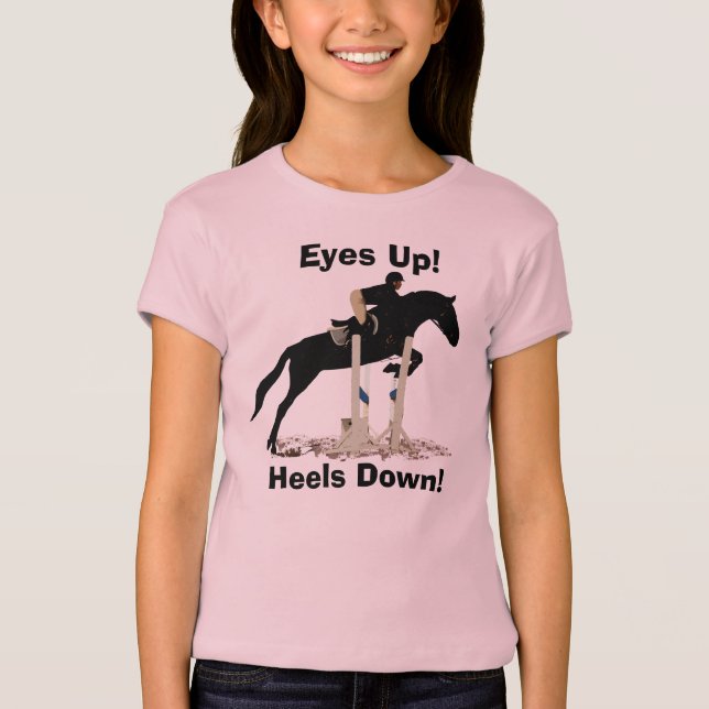 Ögon upp! Häl besegrar! Hästjumper T-shirt (Framsida)