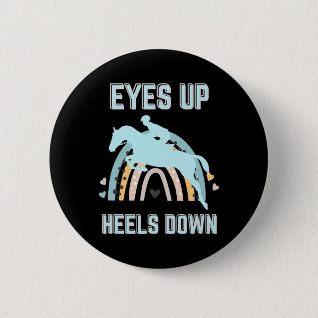 Ögon uppåt och nedåt - Roligt  Knapp (Framsida)