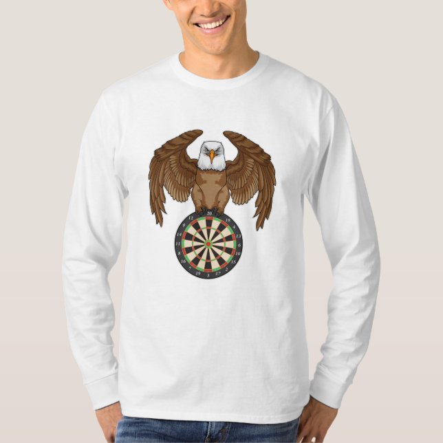 Ögon vid Darts med Dartboard T Shirt (Framsida)