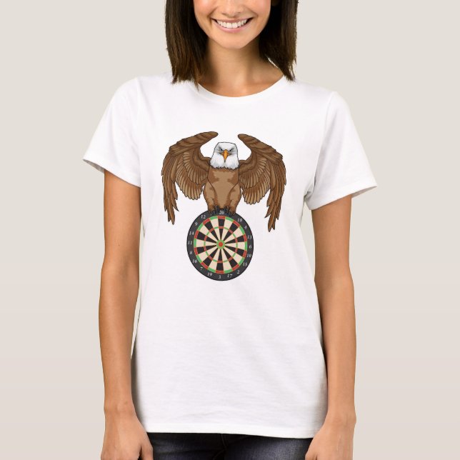 Ögon vid Darts med Dartboard T Shirt (Framsida)