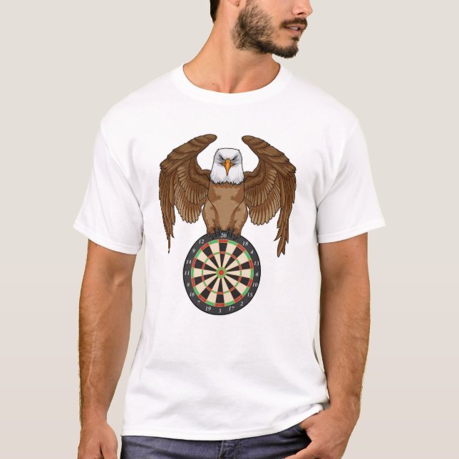 Ögon vid Darts med Dartboard T Shirt (Framsida)