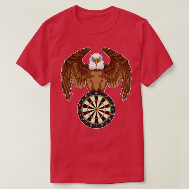 Ögon vid Darts med Dartboard T Shirt (Design framsida)