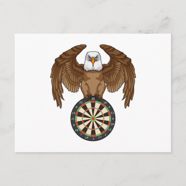 Ögon vid Darts med Dartboard Vykort (Framsida)