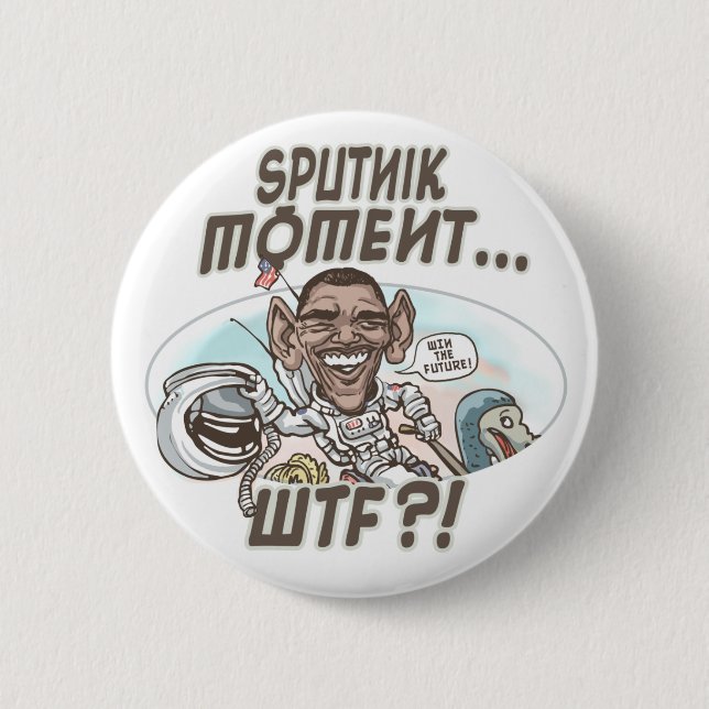Ögonblick för Obama WTF Dodofågel Knapp (Framsida)