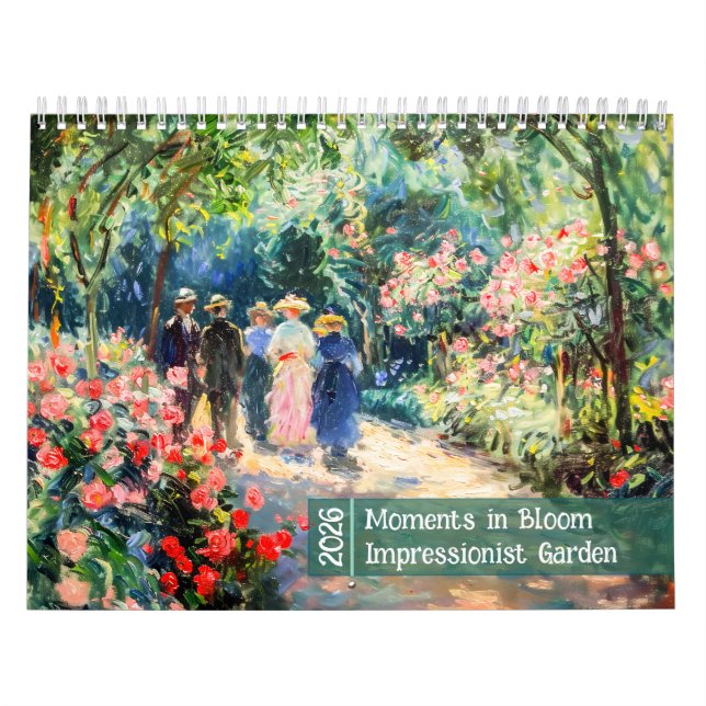 Ögonblick i blom – 2026 Impressionistisk Trädgårds Kalender (Omslag)