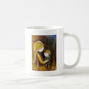 Ögonblick med mamman (sonen) kaffemugg