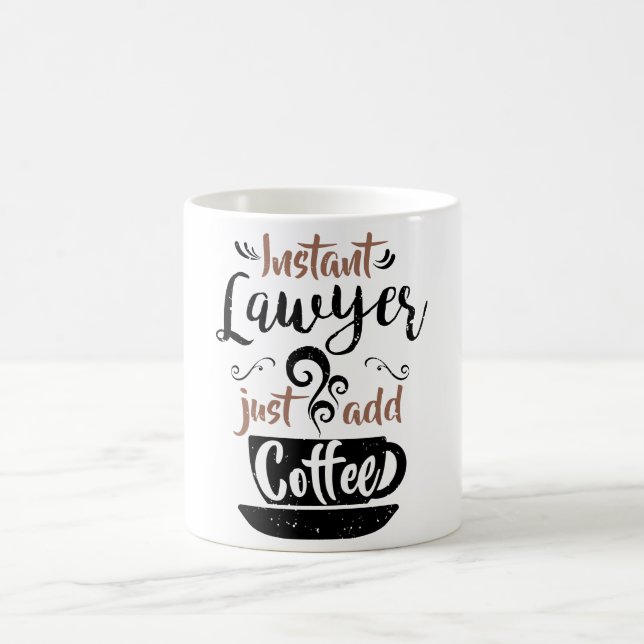 Ögonblickadvokaten tillfogar precis kaffe kaffemugg (Center)