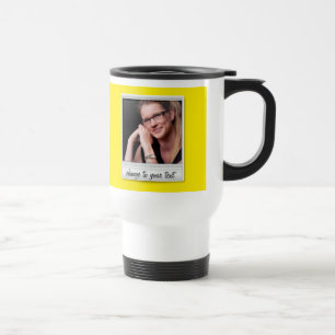 Ögonblickfoto - photoframe - på gult resemugg
