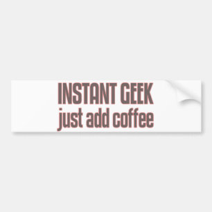 Ögonblickgeeken tillfogar precis kaffe bildekal