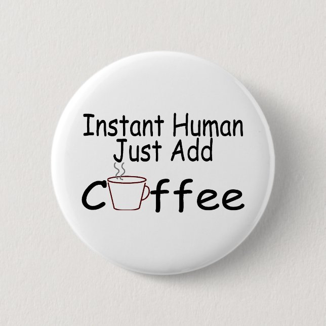 Ögonblickmänniskan tillfogar precis kaffe knapp (Framsida)