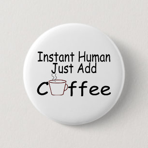 Ögonblickmänniskan tillfogar precis kaffe knapp