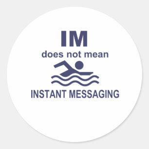 ÖgonblickMessaging för simmare Runt Klistermärke
