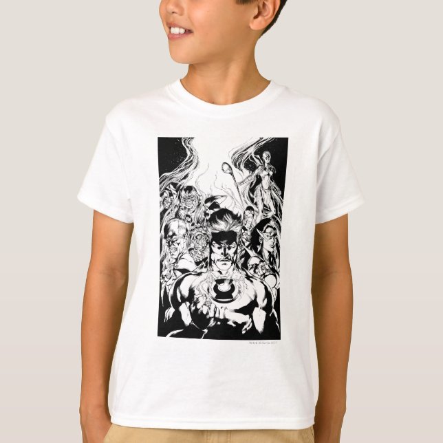 Ögonblicksbild för Lantern Corps Group Shot Tee (Framsida)
