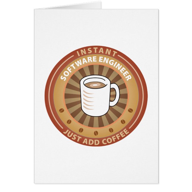 Ögonblicksoftwareingenjör Hälsningskort (Framsidan)