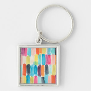 Ögonblicksruta I Fyrkantig Silverfärgad Nyckelring