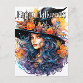 Ögonblixtbelysning Happy halloween vid Majestic Au Vykort