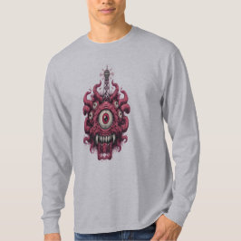 Ögonbollsmonster Sci-Fi Mutant Långärmad T Shirt