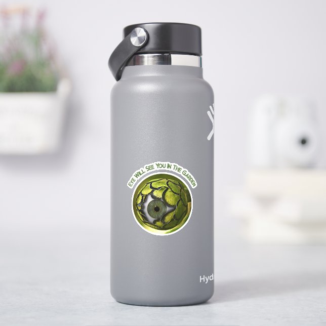 Ögonbollsträdgårdsväxt Klistermärken (HydroFlask)