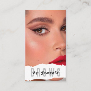 Ögonbryn Eftervård PMU Microblading Henna Salong F Visitkort