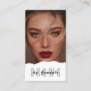 Ögonbryn Eftervård PMU Microblading Henna Salong F Visitkort