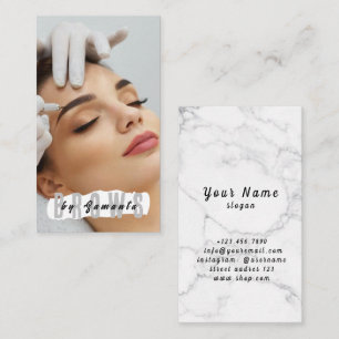 Ögonbryn Eftervård PMU Microblading Henna Salong F Visitkort