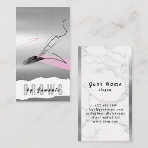 Ögonbryn Eftervård PMU Microblading Henna Salong Visitkort