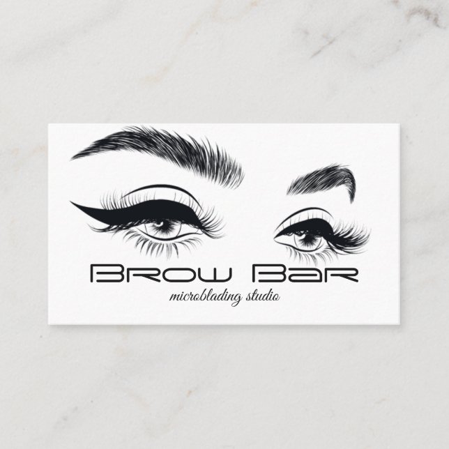 Ögonbryn & Fransar Microblading, Ögonfransförlängn Visitkort (Framsida)