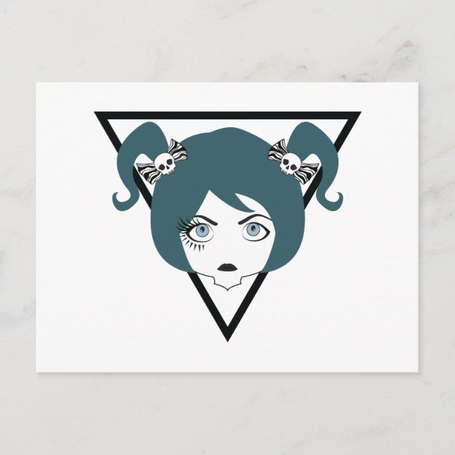 ögonelaschad dam vykort (Framsida)