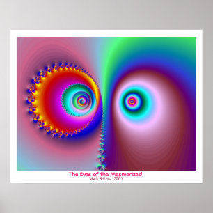 Ögonen av hypnotiserad poster