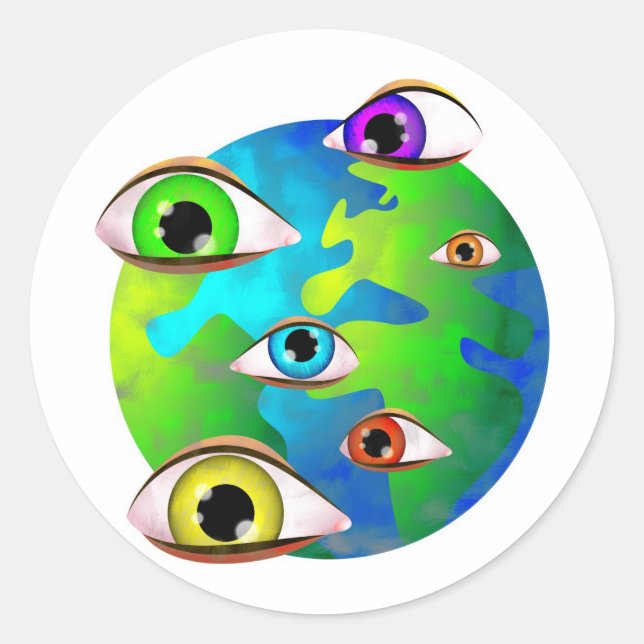 ögonen av lorden runt klistermärke (Framsida)