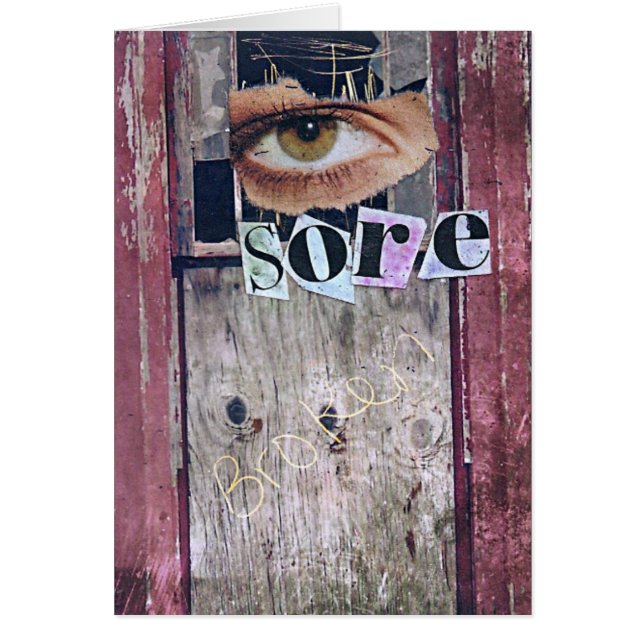 ögonerokollage hälsningskort (Framsidan)