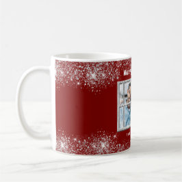Ögonfönster för foton från Red silver snö Kaffemugg